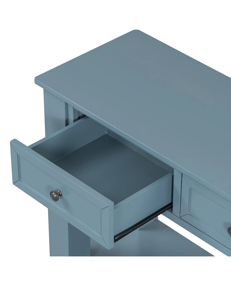 Streamdale Furniture Streamdale 55.4" Modern Console Table with 3 Drawers & Metal Handles