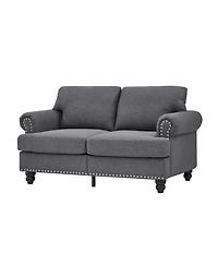 Streamdale Furniture + 59.5" + Grey Upholstered + Modern Design + Loveseat