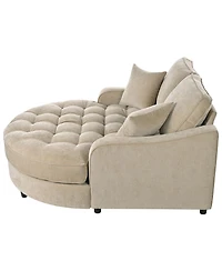 Streamdale Furniture 55" Modern Chaise Lounge Sofa Bed with Tufted Seat