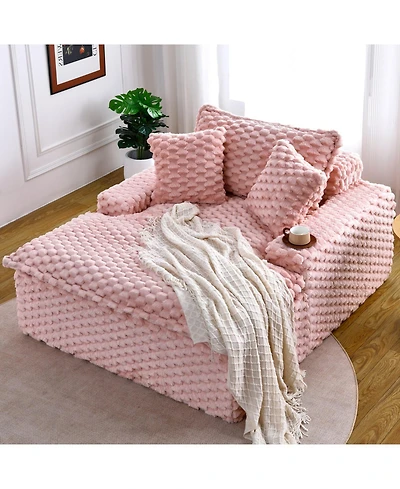 Streamdale Furniture + 51" + Fabric (assuming it s upholstered) + Includes 2 Pillows & Backrest + Sofa