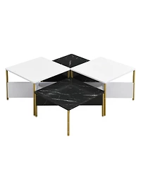 Streamdale Furniture Modern Nesting Coffee Tables - Mid Century Square Set