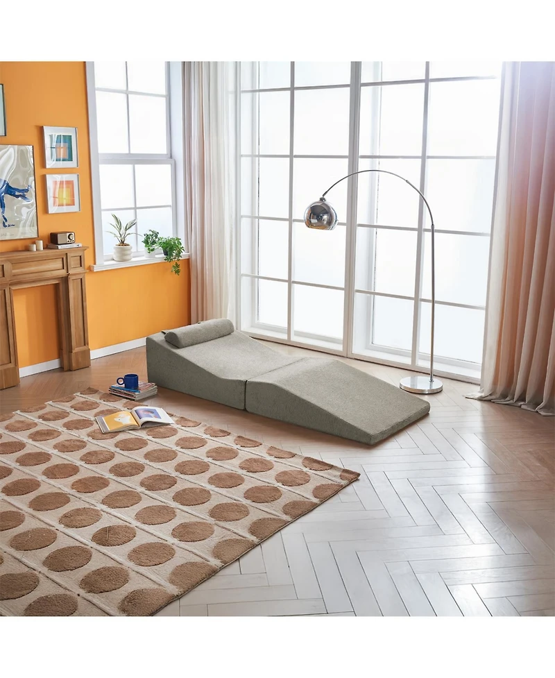 Streamdale Furniture Foldable Sponge Sofa Bed- Portable Lounger for Living Room and Bedroom