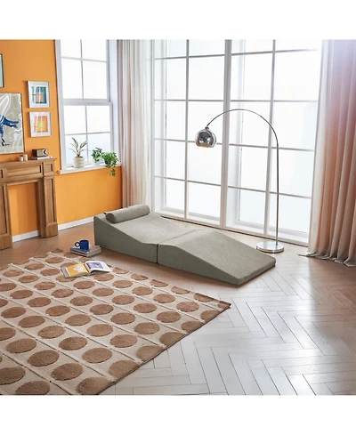 Streamdale Furniture Foldable Sponge Sofa Bed- Portable Lounger for Living Room and Bedroom