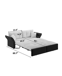 Streamdale Furniture Streamdale Queen Pull Out Sofa Bed, 3-in-1 Convertible Sleeper