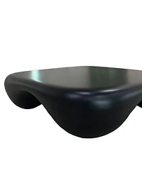 Streamdale Furniture Modern Coffee Table Faux Travertine Textured for Livingroom/Office,black