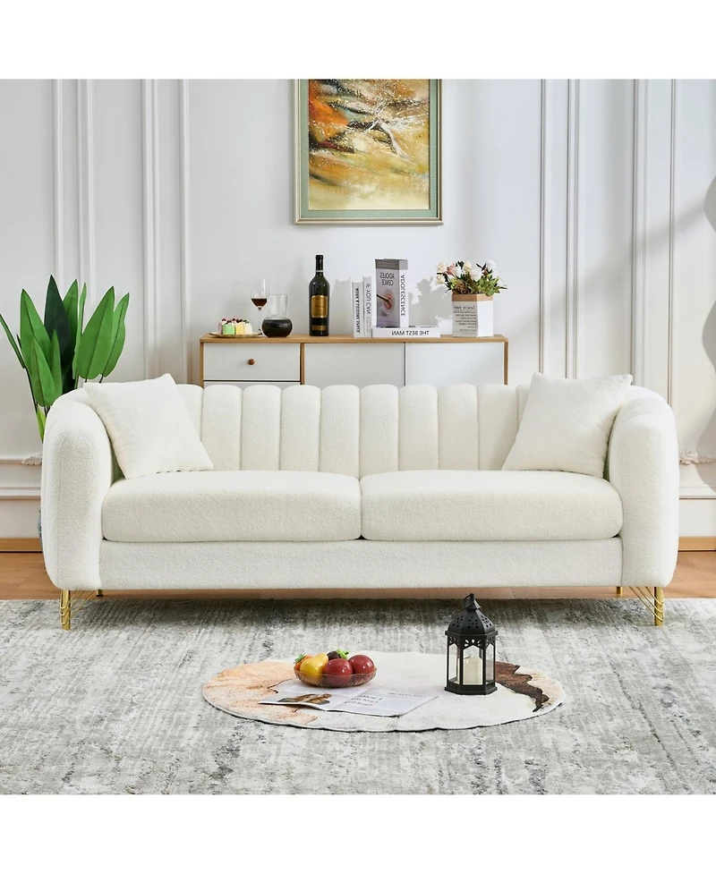 Streamdale Furniture Streamdale Oversized Chenille Sofa, Modern Tufted Couch