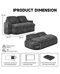 Streamdale 2-in-1 Convertible Sofa Bed with Memory Foam - No Assembly