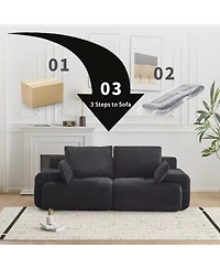 Streamdale Furniture Modern Memory Foam Corduroy Sectional Sofa