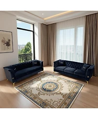 Streamdale Furniture + Sofa Set + Velvet + Tufted + Modern Comfort & Style