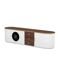 Streamdale Furniture 71" Modern Tv Stand - 3 Drawers, Shelf & Cabinets