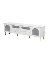 Streamdale Furniture 78.8" Retro Tv Stand - Media Console w/ Cabinets & Drawers