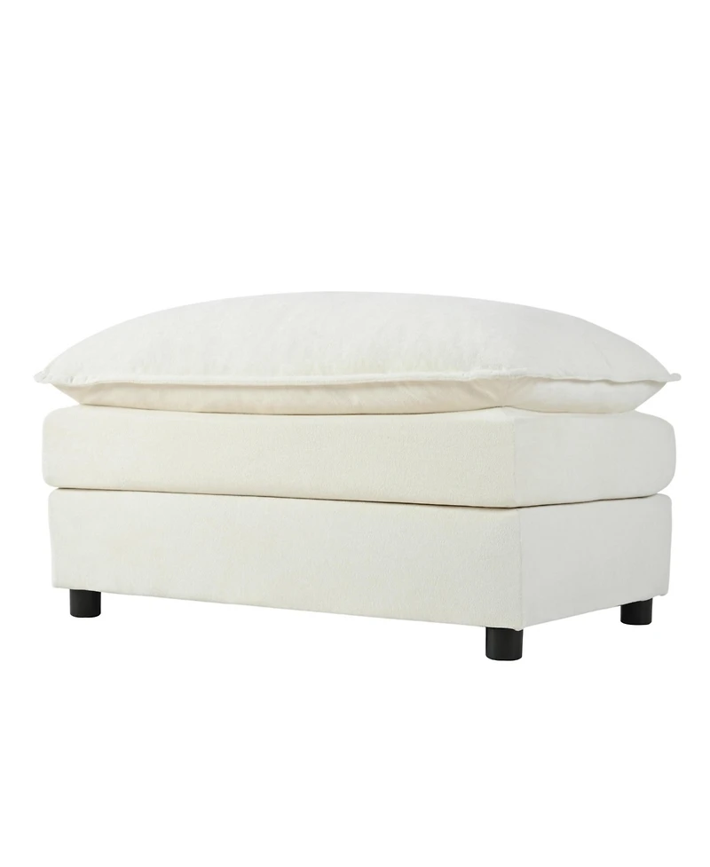 Streamdale Furniture Oversized Recliner Chair with Ottoman - Beige