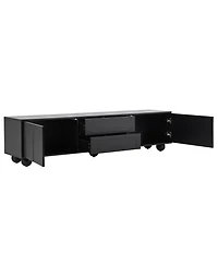 Streamdale Furniture Arched Door Tv Stand with Drawers for TVs up to 75", 5 Iron Legs