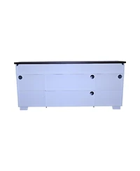 Streamdale Furniture 65" Led Tv Stand - Barn Door Farmhouse