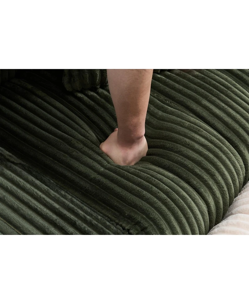 Streamdale Furniture 114" Corduroy Sofa with Ottoman