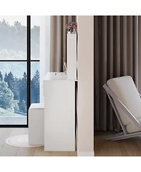 Streamdale Furniture 17" Led Vanity Table Set Touch Switch Adjustable Brightness