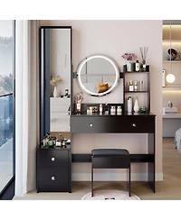 Streamdale Furniture Led Vanity Table Set