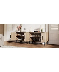Streamdale Furniture 4-Door Tv Cabinet with Adjustable Shelves