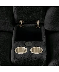 Streamdale Furniture Teddy Fabric Sectional Sofa with Console, Usb & Cup Holder