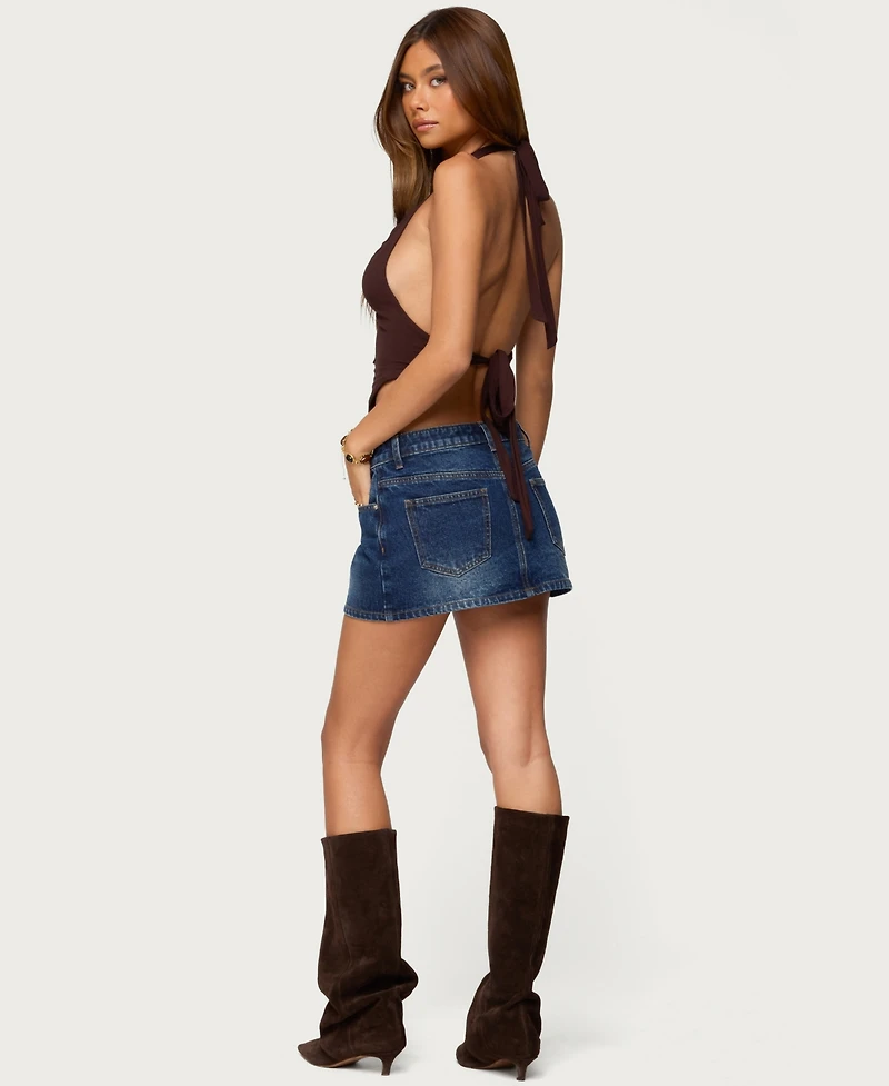 Edikted Women's Cindy Backless Triangle Halter Top