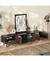 Streamdale Furniture 78" Mid Century Modern Tv Stand for 65+ Inch TVs