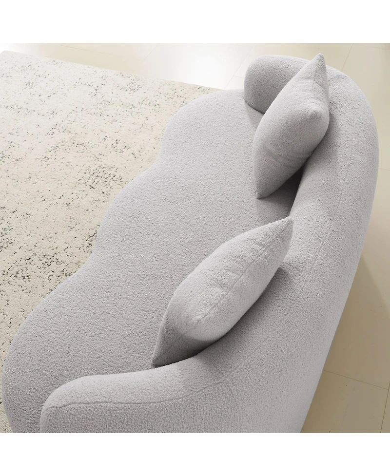 Streamdale Furniture Curved Loveseat Sofa, Small Space Couch with 2 Pillows