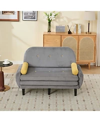 Streamdale Furniture Corduroy Loveseat Sofa Bed with Storage & Usb