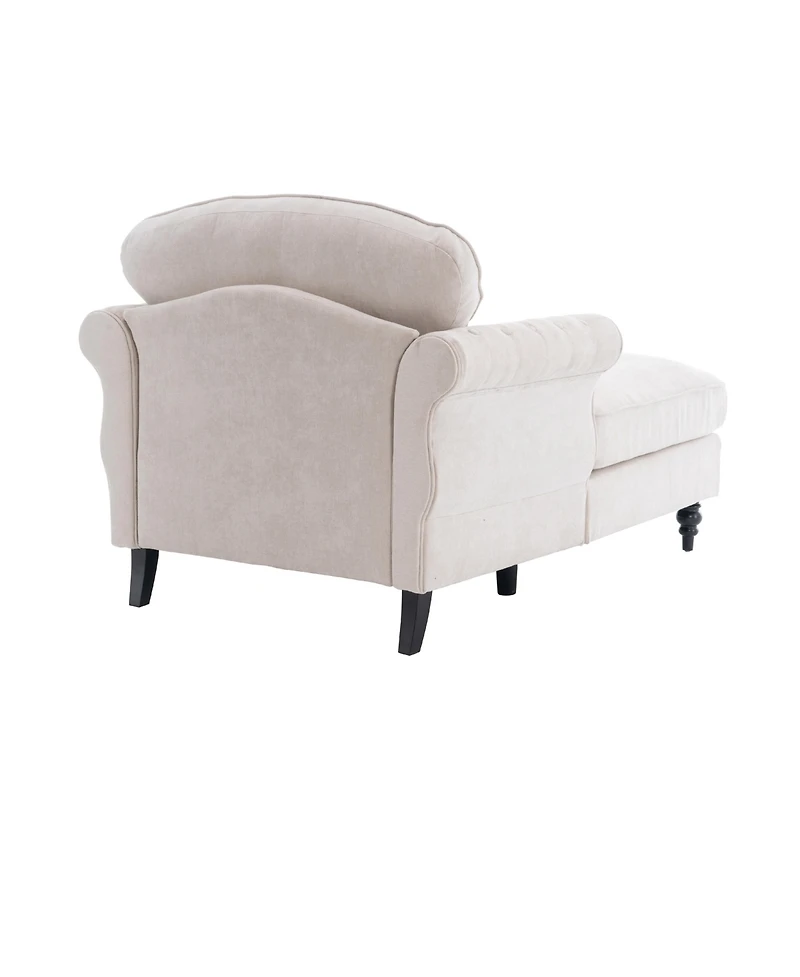 Streamdale Furniture Oversized Chenille Chaise Lounge Sofa Bed