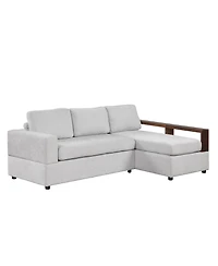 Streamdale 87.4" Sectional Sofa Couch with Reversible Armrests, Gray