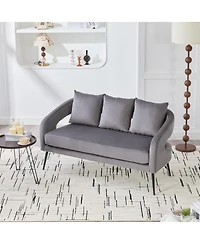 Streamdale Furniture Velvet Living Room Set- Loveseat & 2 Accent Chairs