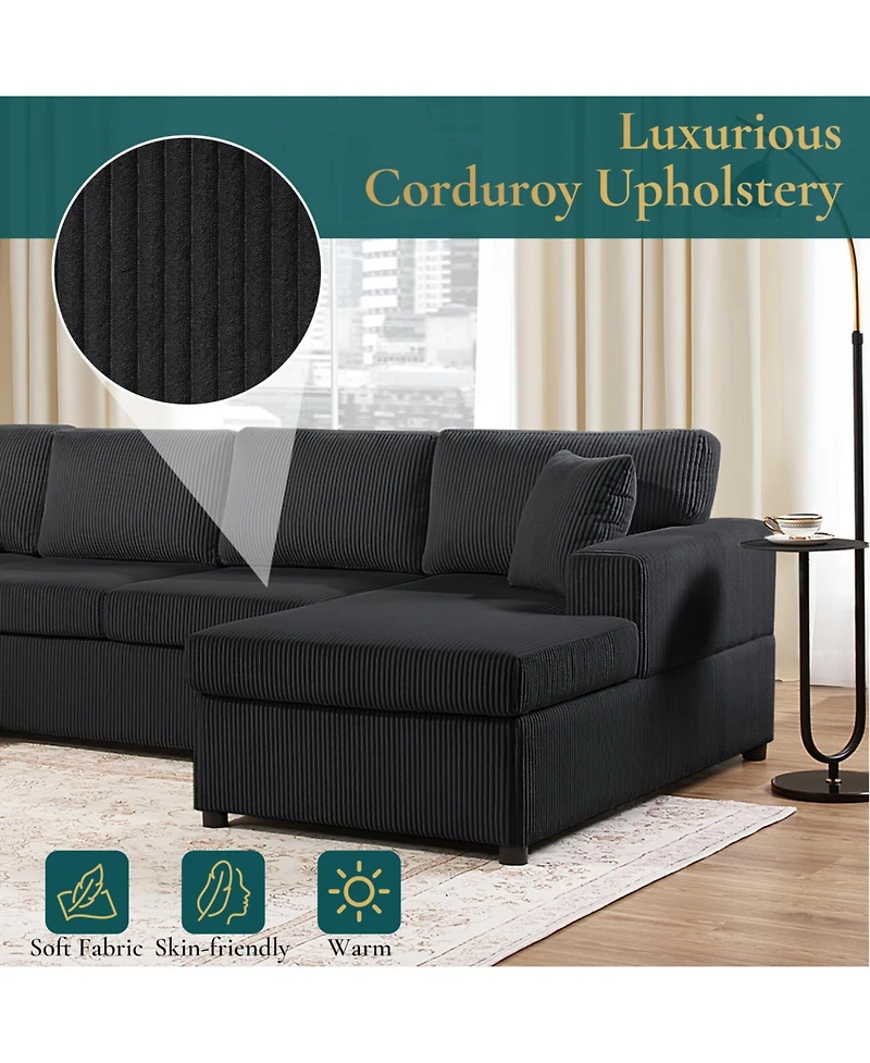 Streamdale Furniture Streamdale Oversized 115.3" U-Shaped Sectional Sofa with Chaise Lounge