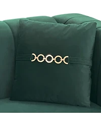 Streamdale Furniture Gold Leg Sherpa Sofa - Modern 3-Seater Couch