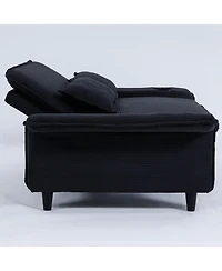 Streamdale Furniture Striped Sofa Bed - Adjustable Arms & Back - 65.74 Inch