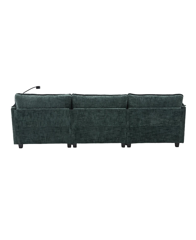 Streamdale Furniture Oversized Sectional Sofa Cloud Couch w/ Ottoman