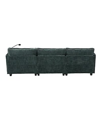 Streamdale Furniture Oversized Sectional Sofa Cloud Couch w/ Ottoman