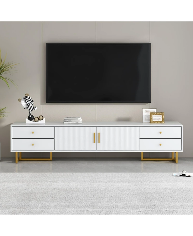 Streamdale Furniture Tv Stand for 65+ Inch Tv, Modern Entertainment Center with Storage