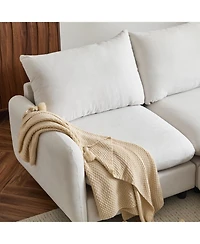 Streamdale Furniture 99" 4-Piece L-Shaped Modular Sectional Sofa with Ottoman