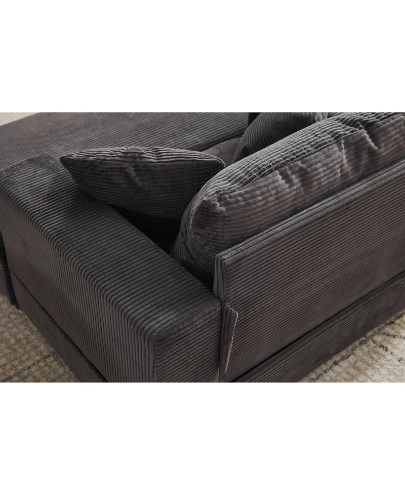 Streamdale Chaise Lounge Sofa Bed with Ottoman & Pillows