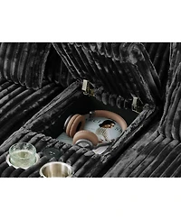 Streamdale 120" U-Shaped Sofa w/ Console Table, Usb Ports & Pillows