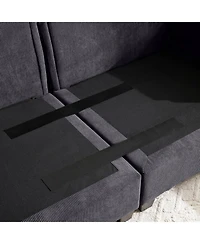 Streamdale Furniture Streamdale Oversized L-Shaped Sectional Sofa with Drop Down Table & Storage Ottoman