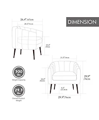 Streamdale Furniture Streamdale Chenille Sofa Set- Loveseat, 2 Chairs, Metal Legs