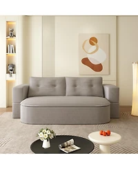 Streamdale Furniture 78.7" Modern Foldable Sofa Bed with Blanket & Pillows