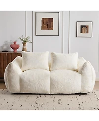 Streamdale Furniture Giant Bean Bag Couch, Ultra Soft Fluffy Loveseat Sofa
