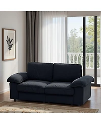 Streamdale Furniture Velvet Storage Loveseat - Modern Sofa for Small Spaces