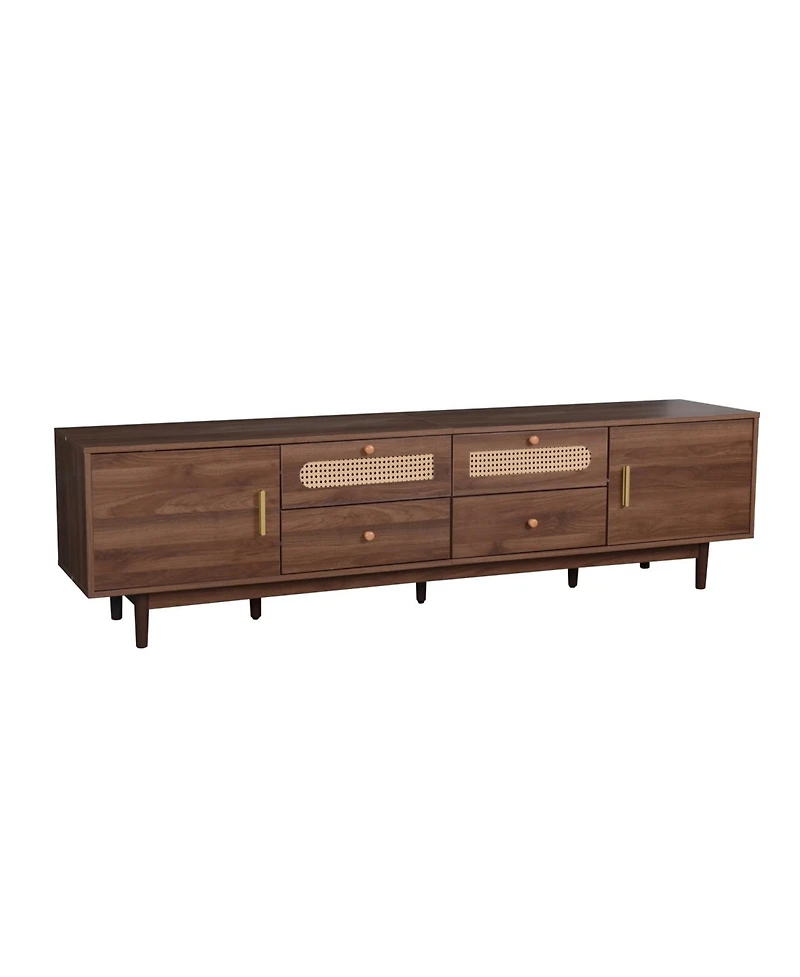 Streamdale Furniture 76" Tv Stand with Drawers for Living Room/Bedroom Modern Chic Entertainment Center