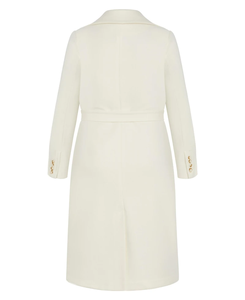 City Chic Plus Riley Row Belted Coat