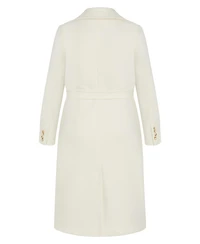 City Chic Plus Riley Row Belted Coat