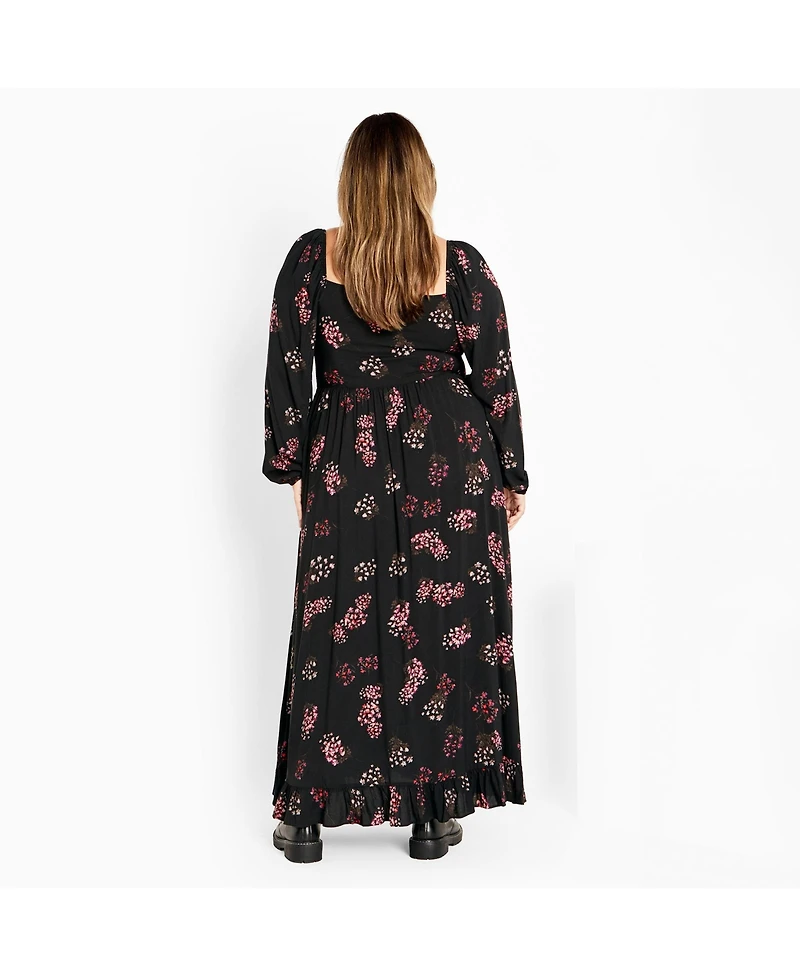 City Chic Plus Cassie Floral Maxi Dress