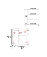 Fm Furniture Linden Kitchen Cart with Microwave Shelf, Open Storage, and Two-Door Cabinet, Wengue