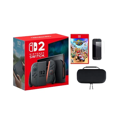 Nintendo Switch 2 Bundle With Accessories & Mario Kart World Game